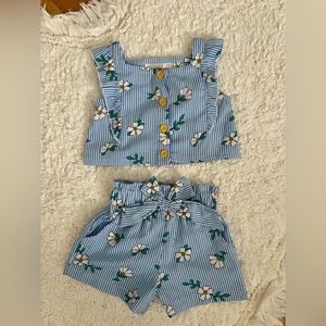 12 month toddler girl outfit blue 🩵